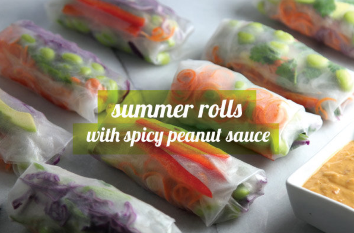 Summer Rolls with Spicy Peanut Sauce