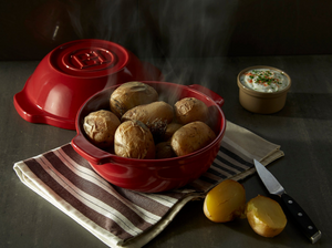 Emile Henry Bread & Potato Pot, Burgundy