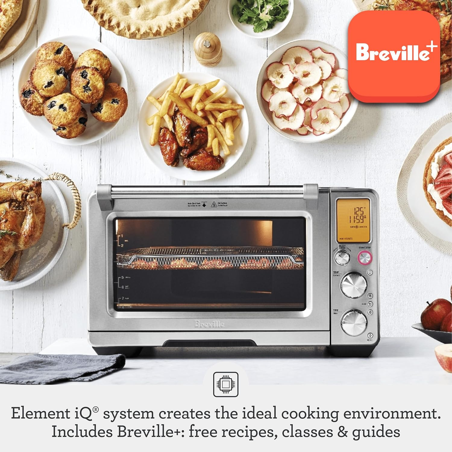 Breville Smart Oven® Air Fryer Pro, Convection Countertop Oven, Air Fryer Toaster Oven Combo - Brushed Stainless Steel