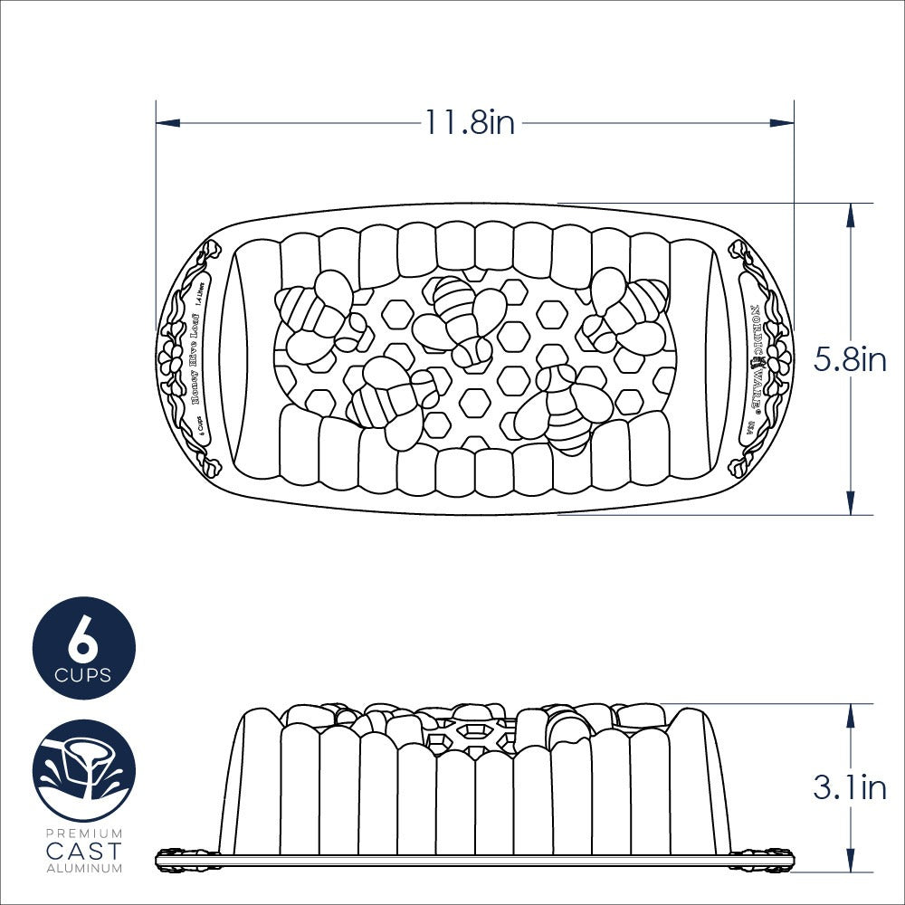 Nordic Ware Honey Hive Loaf Pan