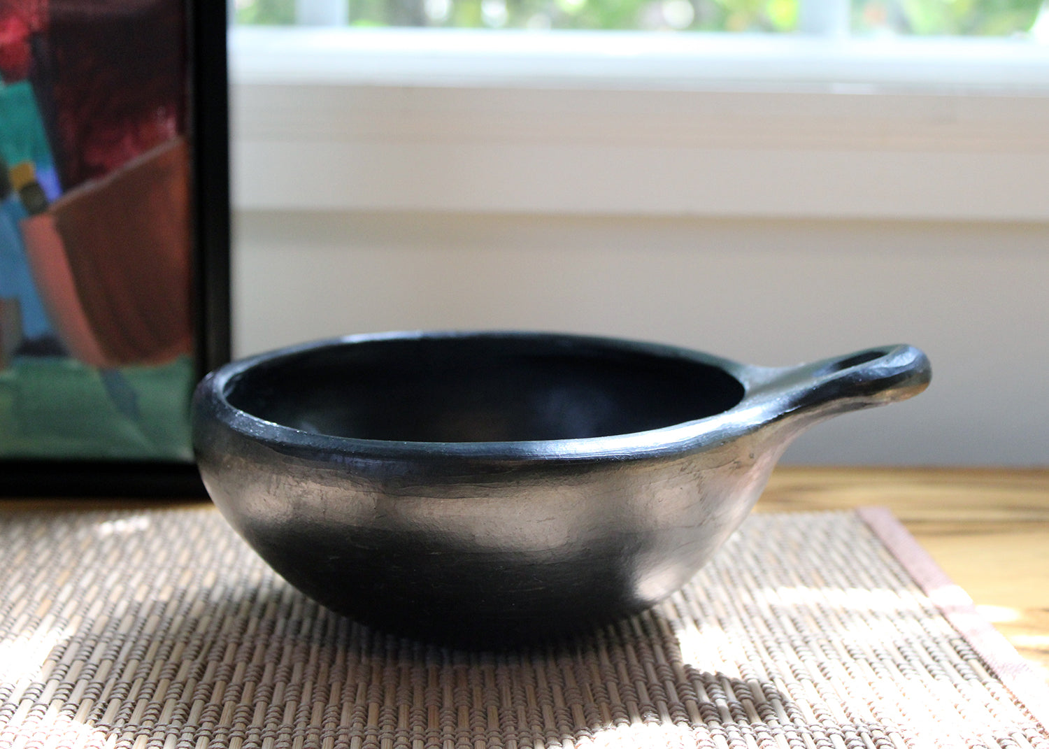  Toque Blanche Chamba Black Clay Soup Pot with Handles