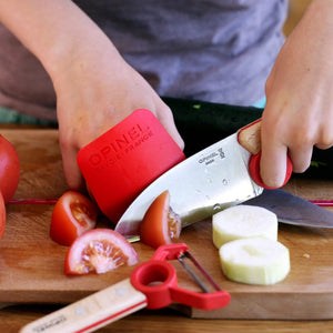 Opinel Le Petit Chef - 3 PieceSet (Knife, Peeler & Finger Guard) - Red