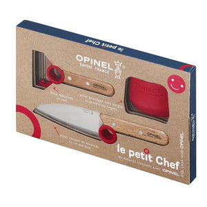 Opinel Le Petit Chef - 3 PieceSet (Knife, Peeler & Finger Guard) - Red