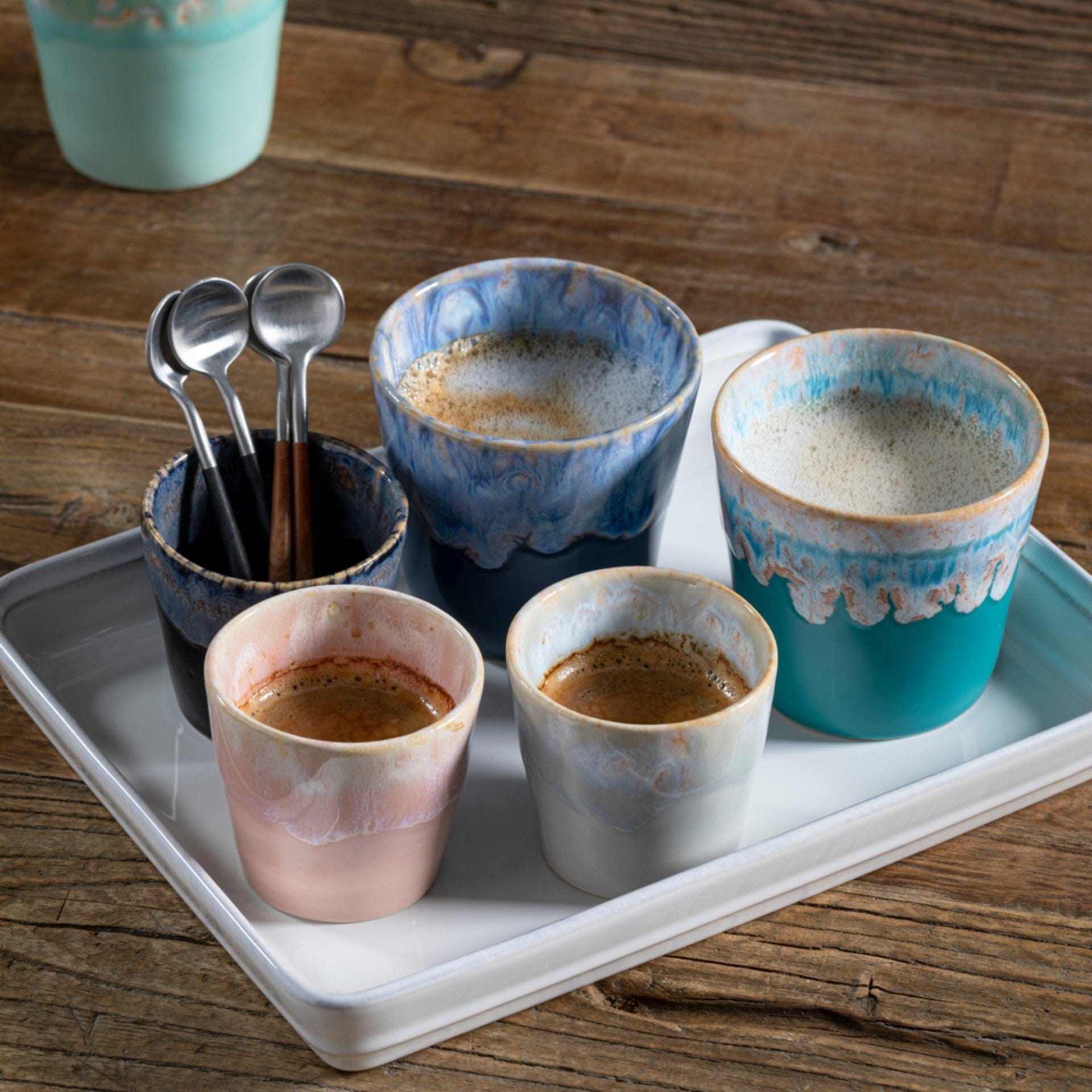 Coffee & Tea Casafina Grepresso Handmade Fine Stoneware Lungo Cup - Turquoise