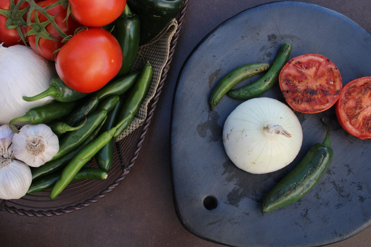 Chamba Cookware Authentic Chamba Comal - Black Clay Concave Griddle for Heating Tortillas and Roasting Veggies  - Stovetop & Oven Safe – Handmade in Colombia