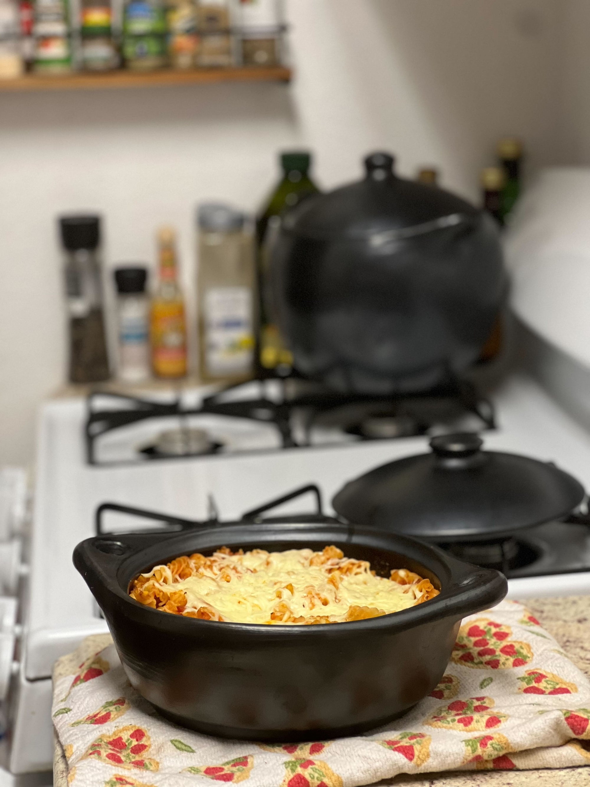 Chamba Cookware Authentic Chamba Casserole - Elegant, All-Natural Black Clay Casserole for Braising, Baking and Serving Paella, Stews and More- Stovetop & Oven Safe – Handmade in Colombia