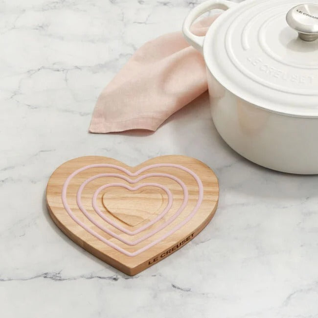 Le Creuset Heart-Shaped Magnetic Wooden Trivet