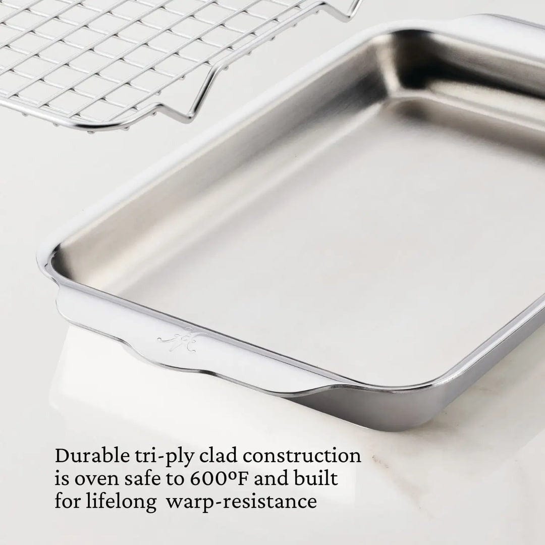 Cookware Hestan Provisions OvenBond Tri-ply Mini Eighth Sheet Pan with Rack