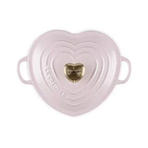 Cookware Le Creuset Shallow Heart Cocotte with Light Gold Heart Knob, 1.25 Quart - Shallot