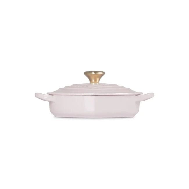 Cookware Le Creuset Shallow Heart Cocotte with Light Gold Heart Knob, 1.25 Quart - Shallot