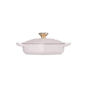 Cookware Le Creuset Shallow Heart Cocotte with Light Gold Heart Knob, 1.25 Quart - Shallot