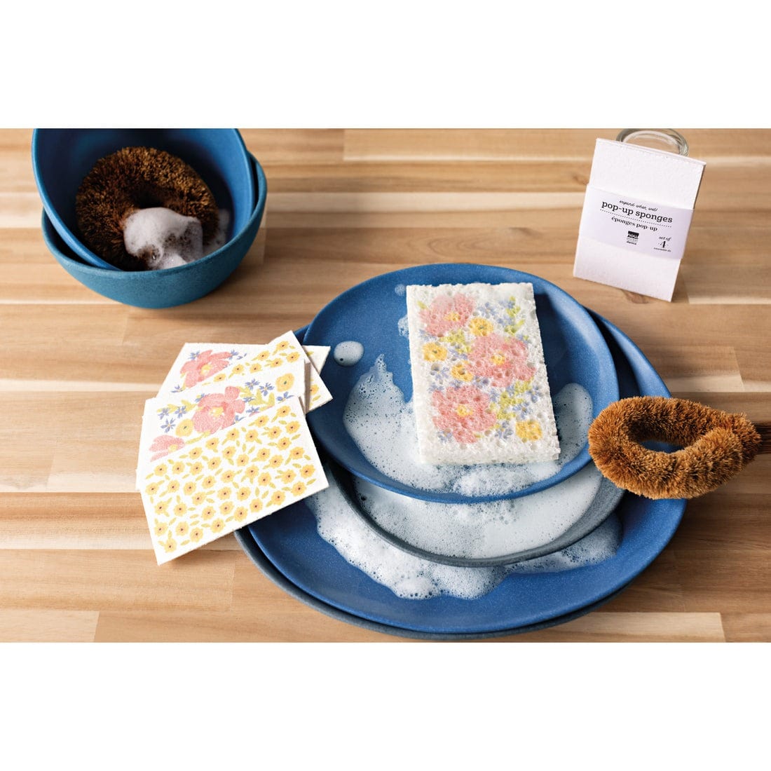 Cleaning & Floormats Now Designs Pop Up Sponges - Set of 4 - Full Bloom