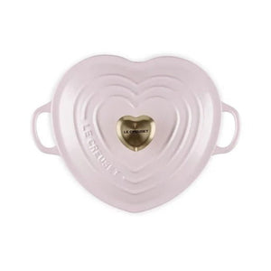 Le Creuset Shallow Heart Cocotte with Light Gold Heart Knob, 1.25 Quart - Shallot