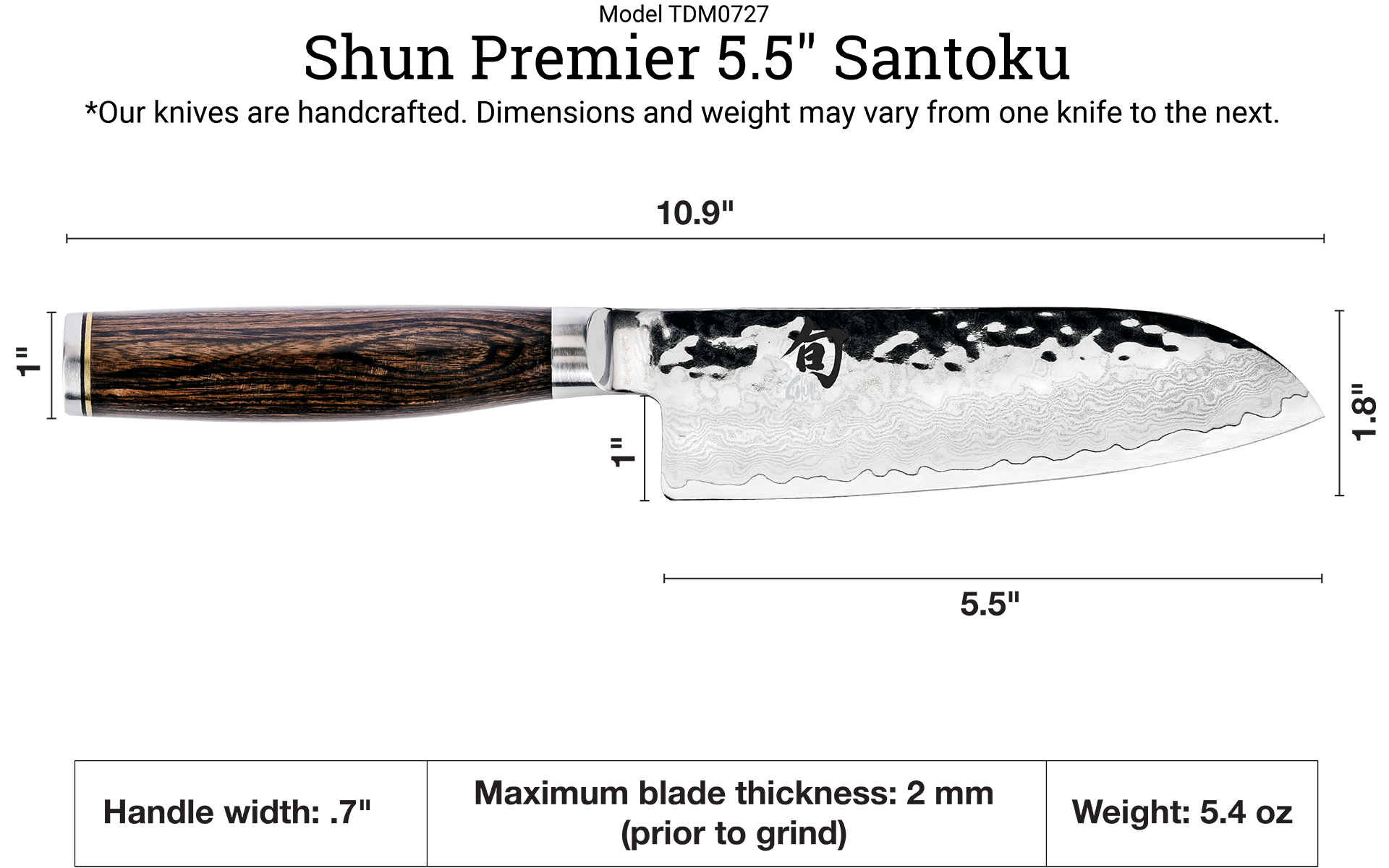 Shun Premier Santoku, 5.5"