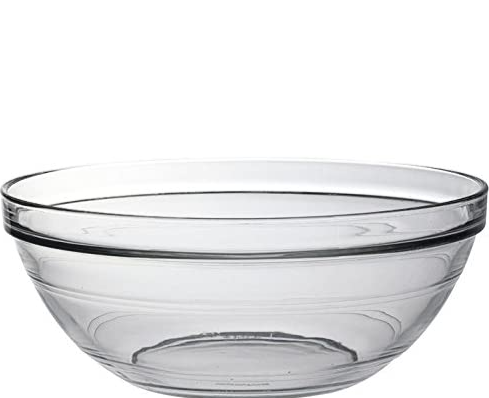 Duralex Lys Square Glass Storage Bowls w/Lid, Set of 6