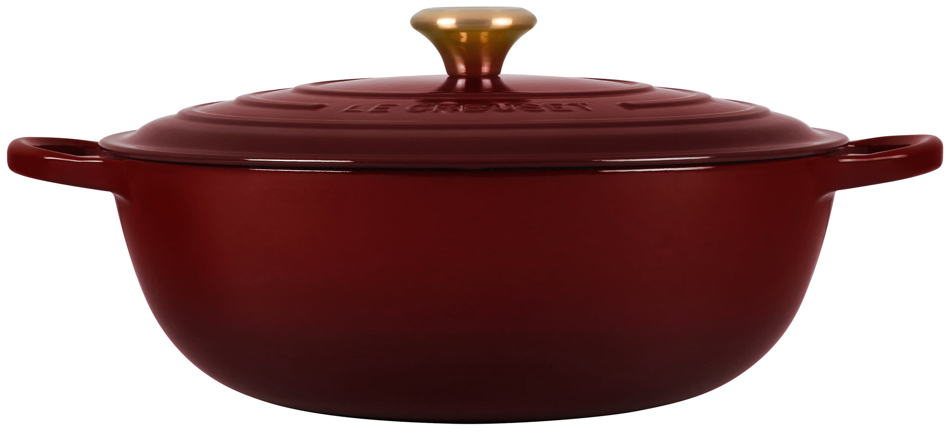 Le Creuset Cast Iron 7.5-qt Classic Chef's Oven with Glass Lid on
