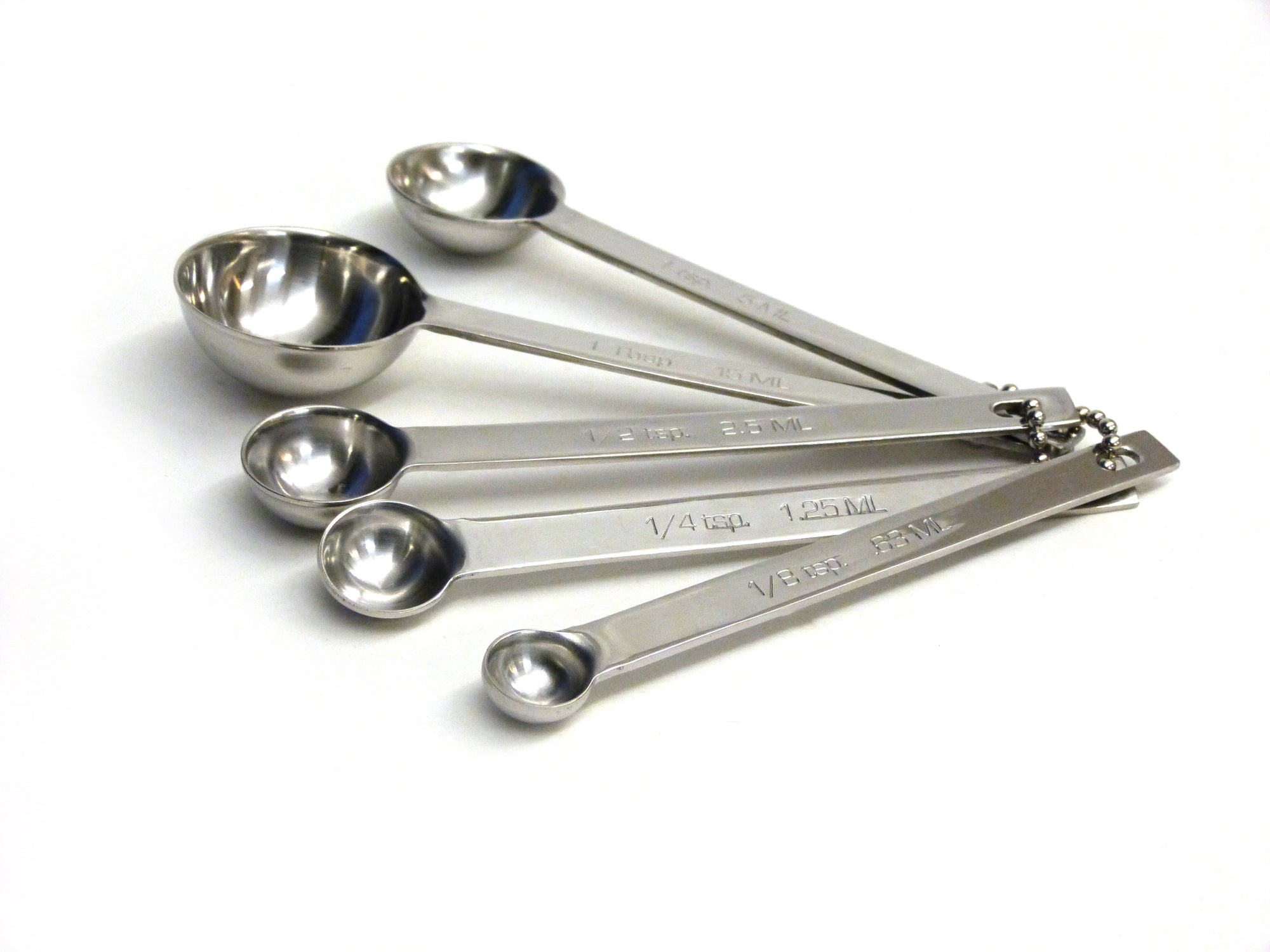 Chef's Series, Heavy Duty Gauge Stainless Spice Measuring Spoons