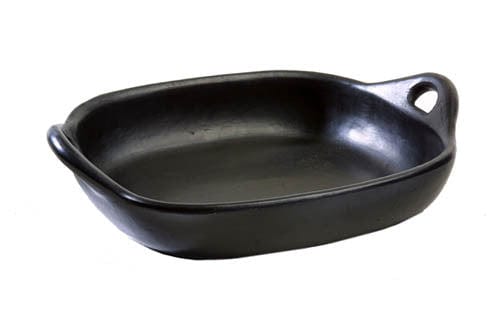 Chamba Cookware Authentic Chamba Roasting Pan - Elegant, All-Natural Black Clay Rectangular Pan for Baking and Serving Lasagna, Roasts, Appetizers and More- Stovetop & Oven Safe – Handmade in Colombia