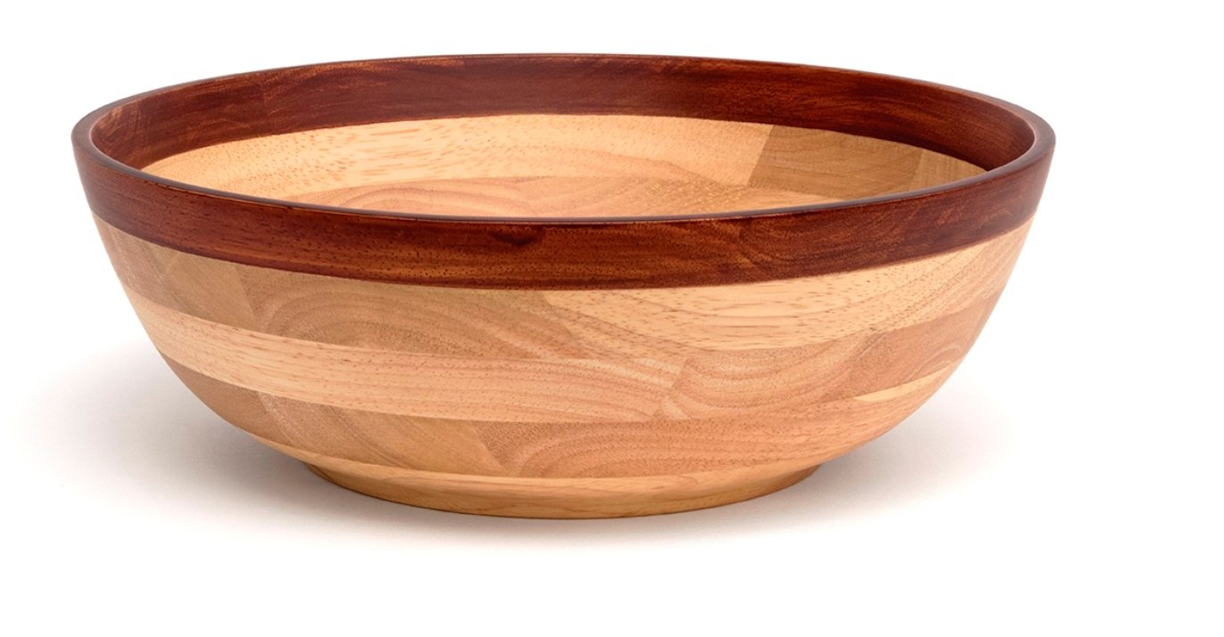 Large Salad Bowl, Beech/Cherry Finish