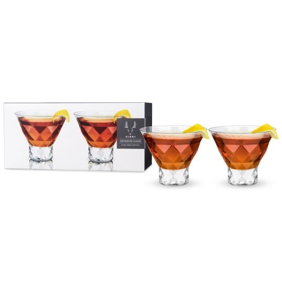 Viski Crystal Martini Glasses - Set of 4